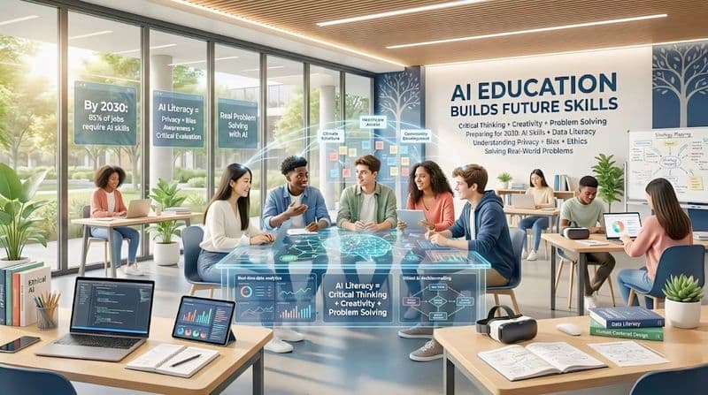 middle school students' hands on ai projects, solving real world problems