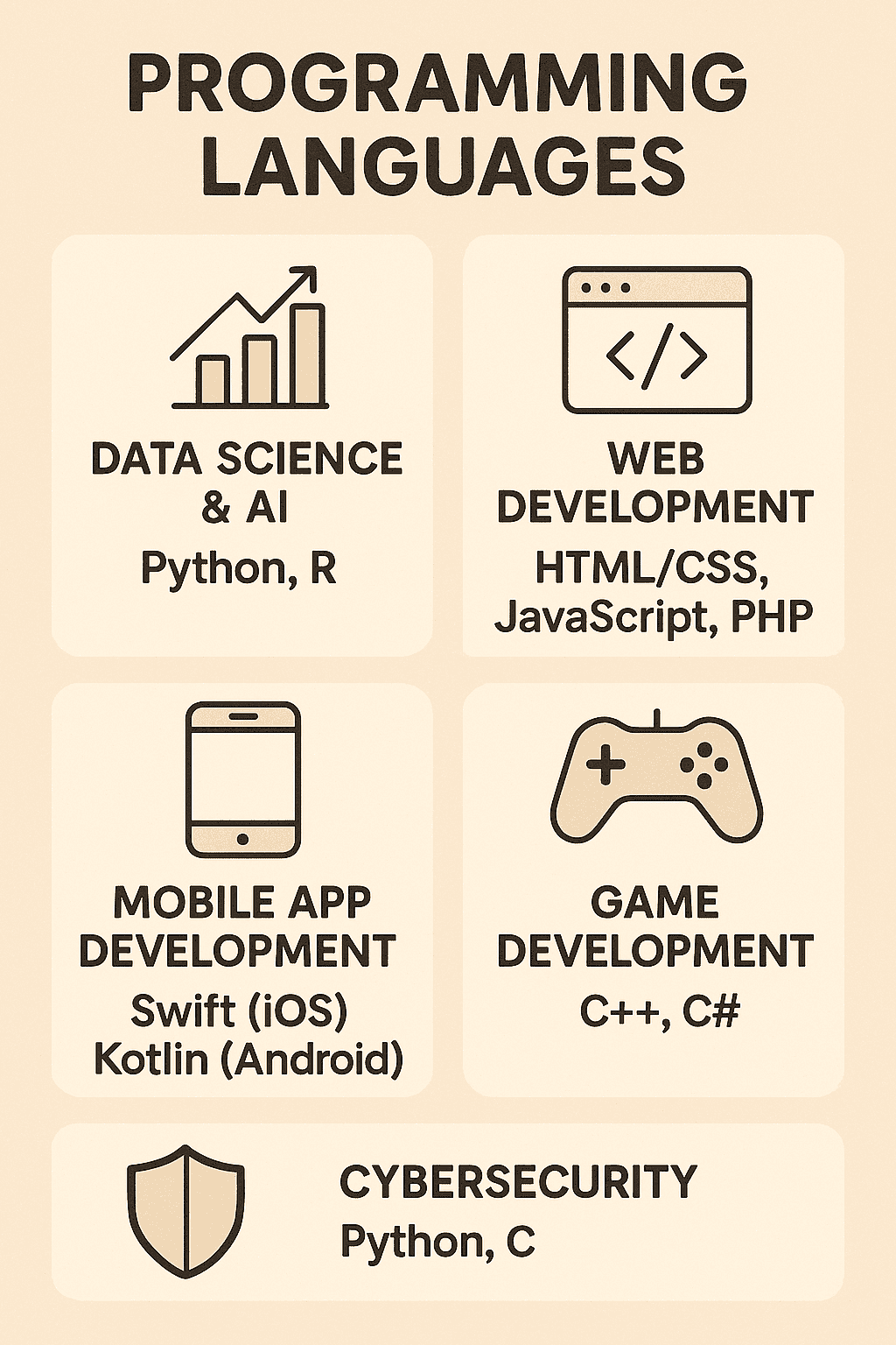 Best computer language to learn for different career paths