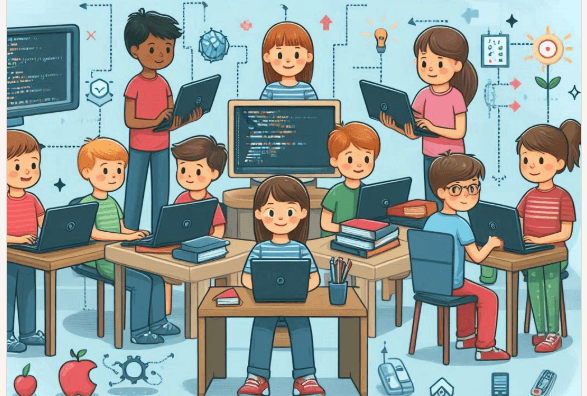 children learning together