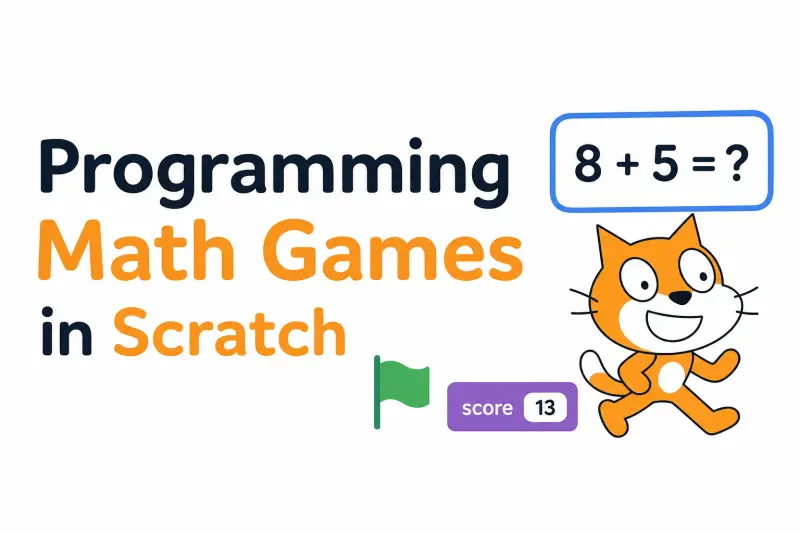 Programming math games in Scratch