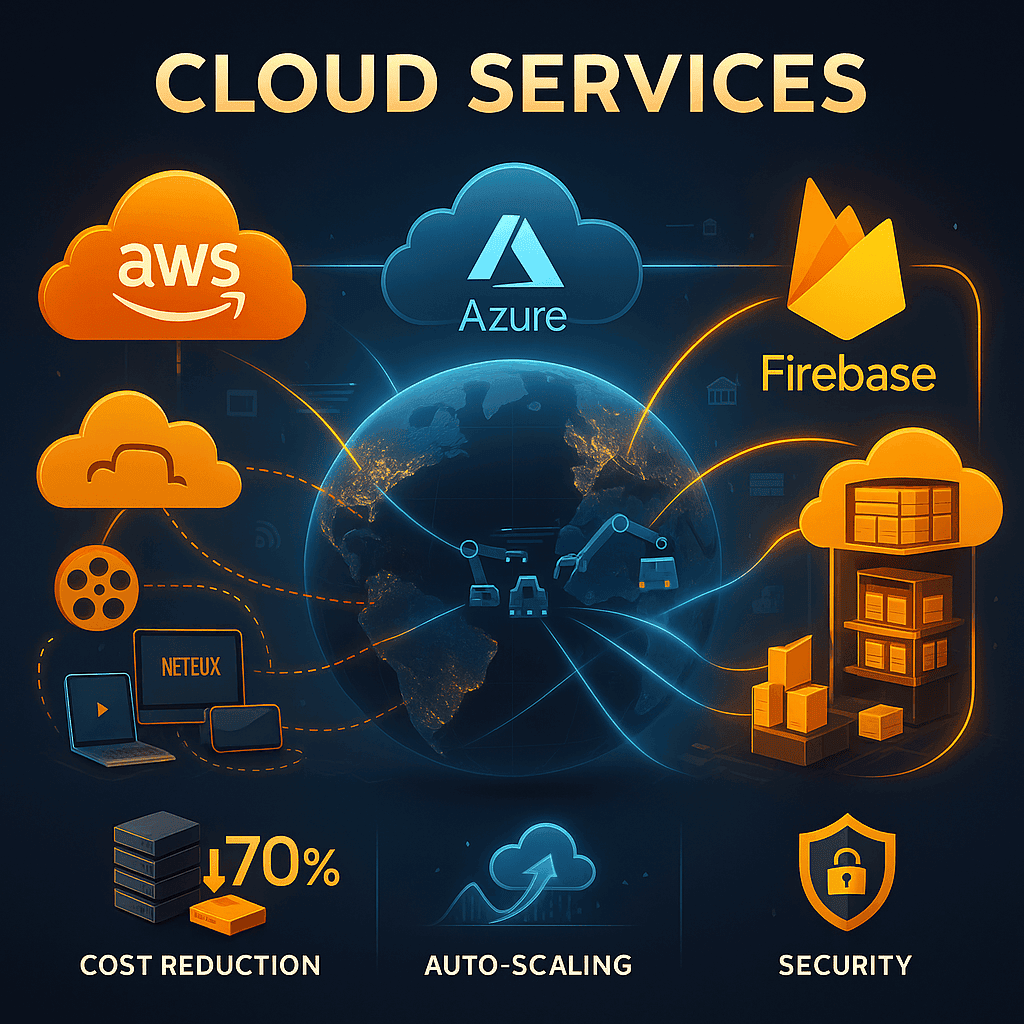 aws,azure, firebase cloud services helps in cost reduction