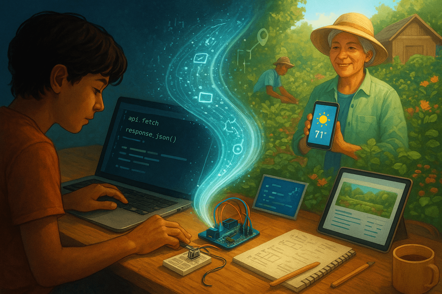 Example of code using an API fetch and JSON methods for data analysis in an intermediate level project