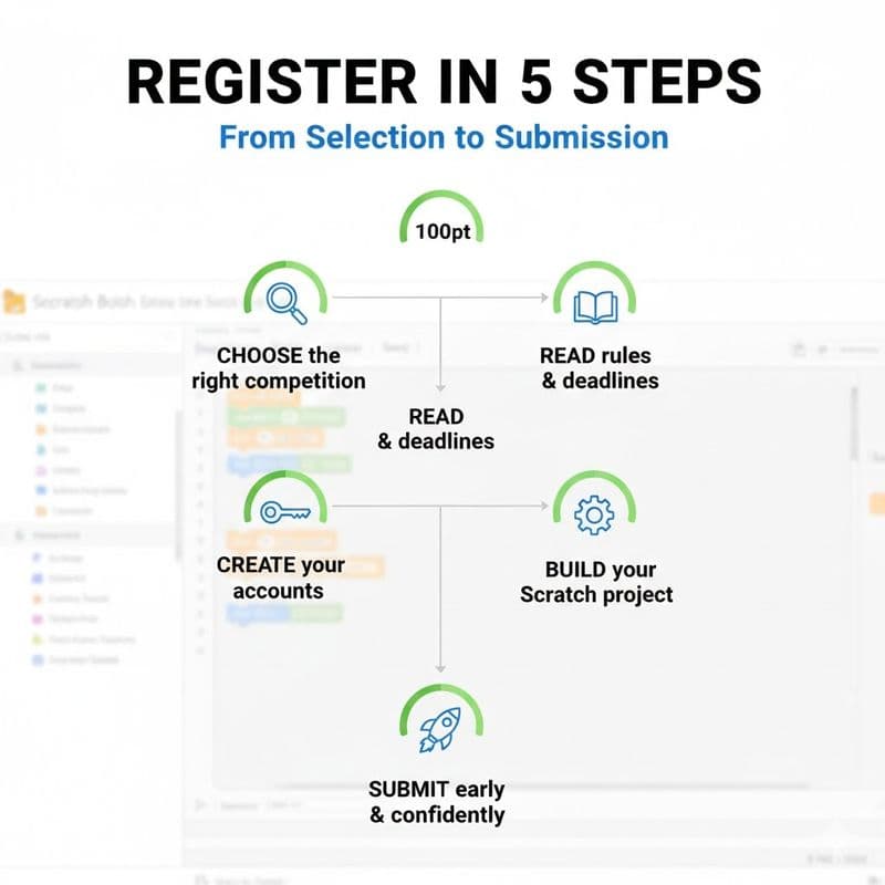 Register and submit to scratch coding competition in five steps
