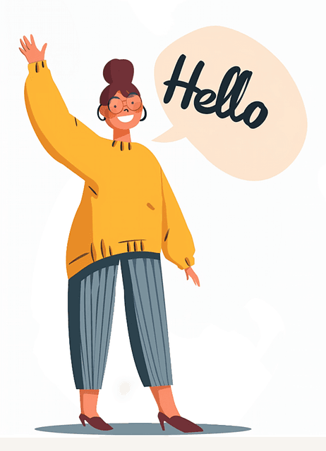 ai generated hello woman