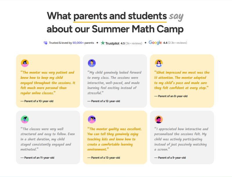 summer maths camp: child having a breakthrough moment understanding fractions with their instructor, visible on video call