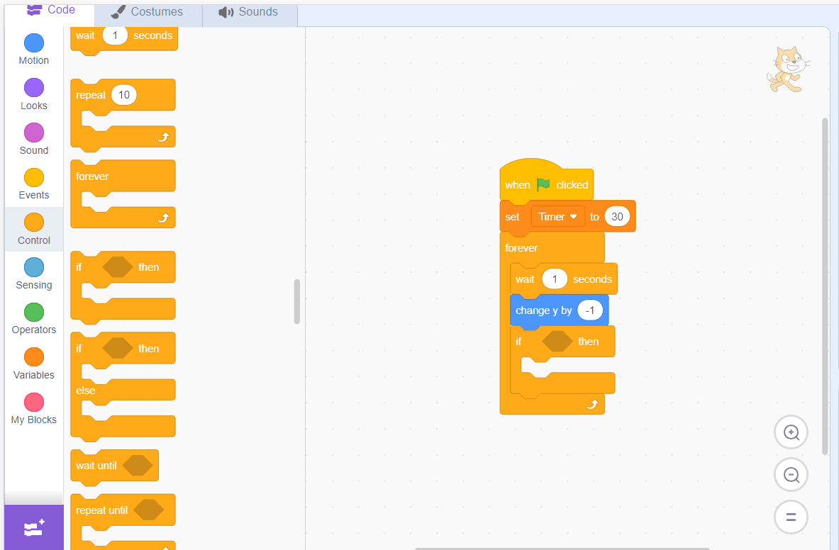 Assigned values to existing blocks