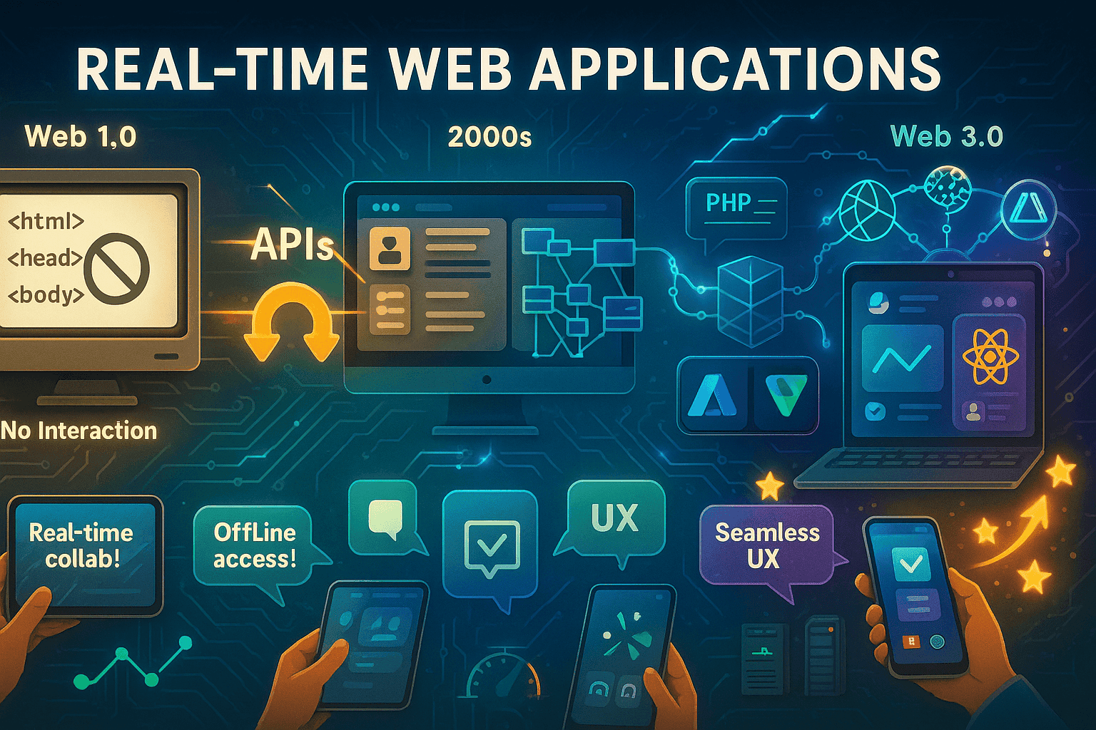 changes in web applications and user interface over the past decades