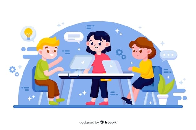 Co-workers concept for landing page