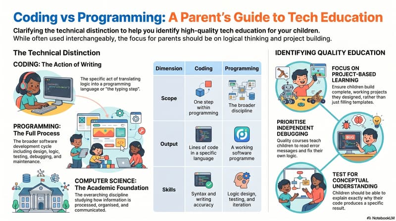 coding vs programming : a parent's guide to tech education