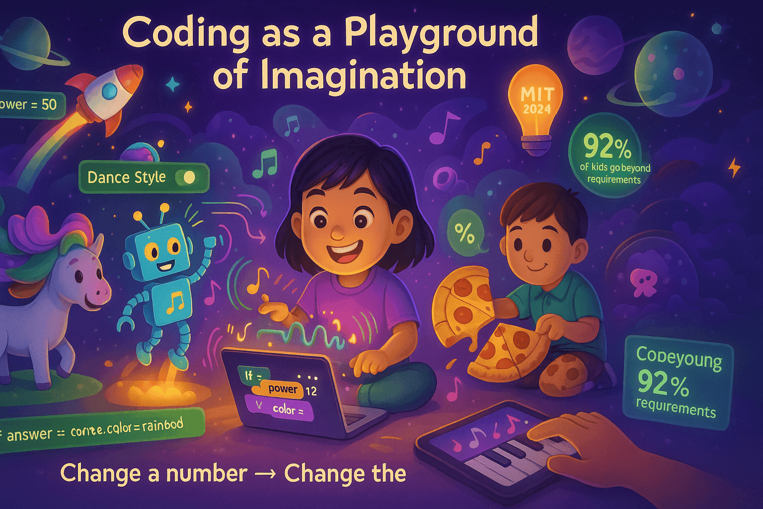 Coding as a playground of imagination