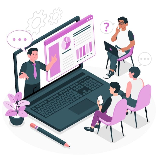 Free Vector digital presentation concept illustration