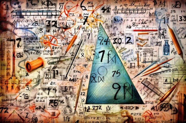 Photo doodle math formula with mathematics font