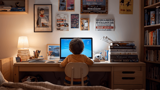 home-based learning, homeschooling, distance learning, online education, virtual classroom, e-learning, remote learning, study at home, online courses, digital learning, homeschool, laptop study, virtual study, learning environment, educational technology, study space, student at home, educational resources, online learning tools, learning from home, self-paced learning, home classroom, digital education, study materials, learning desk, ai generated