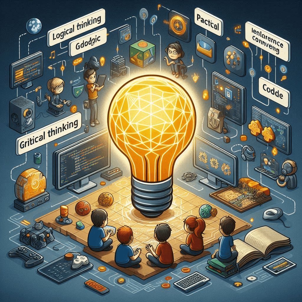 group of children  learning together