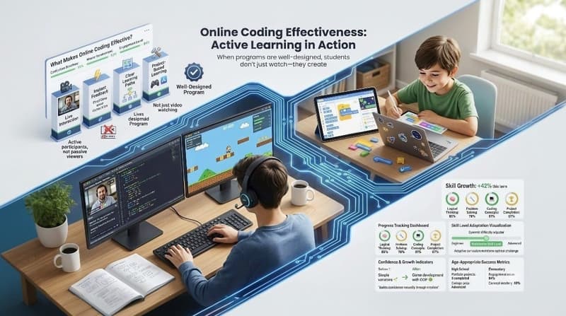 Virtual coding classes develop critical thinking and problem solving skills