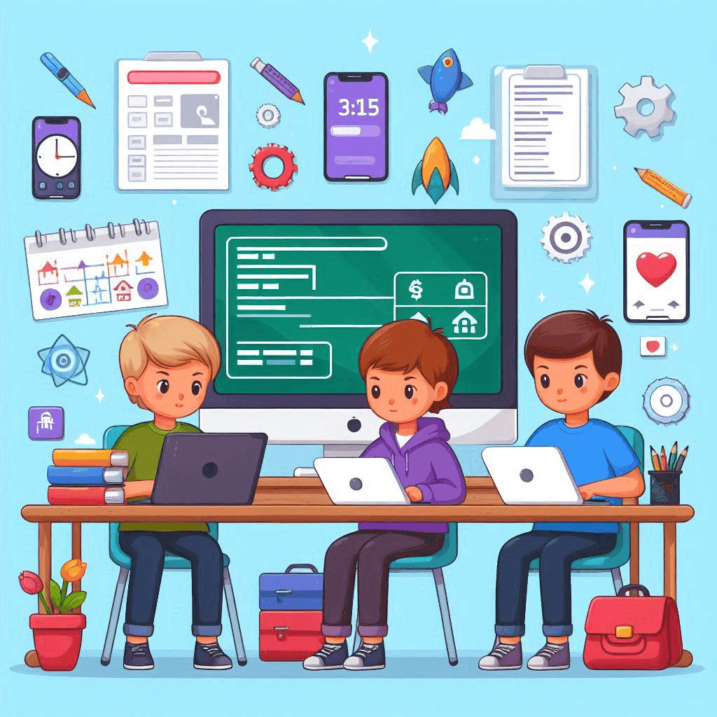 kids learning combinedly