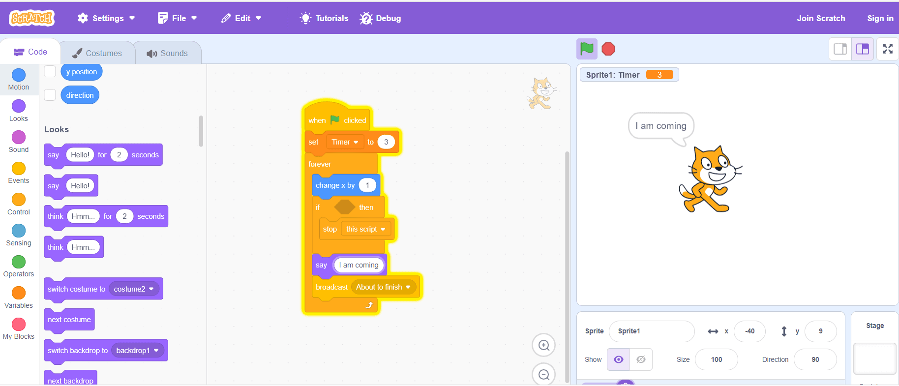 Added blocks like If then block and Broadcast message
