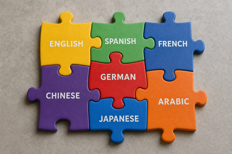 Infographic comparing seven coding languages for kids by age group, type, and best use such as games, AI, web development, and apps