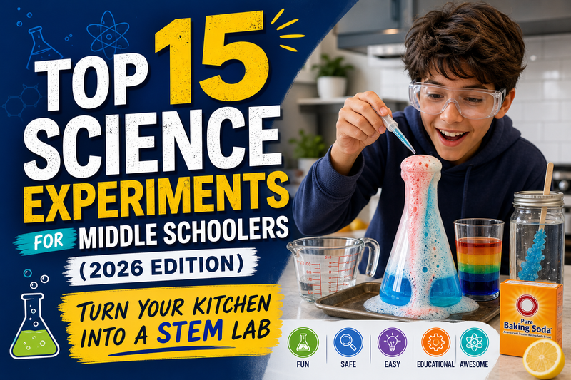 Top 15 Science Experiments for Middle Schoolers (2026 Edition): Turn Your Kitchen Into a STEM Lab