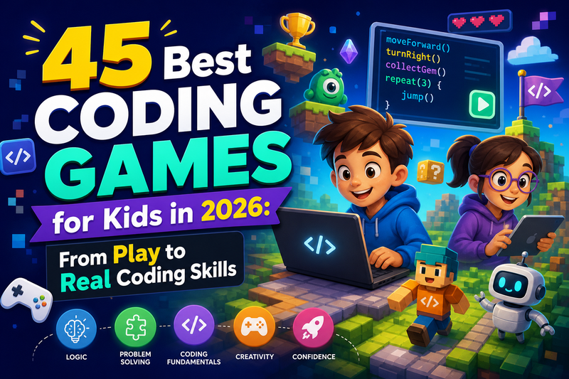45 Best Coding Games for Kids in 2026: From Play to Real Coding Skills