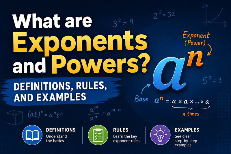 What are Exponents and Powers? Definitions, Rules, and Examples
