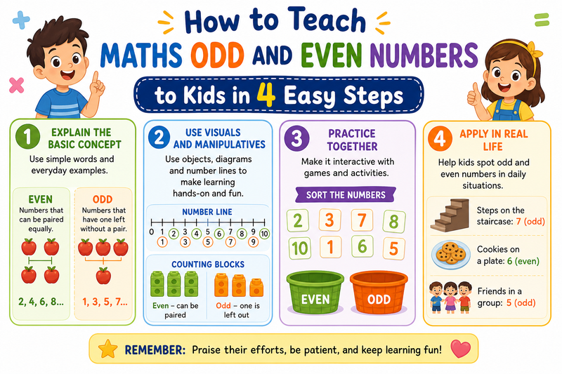 How to Teach Math's Odd and Even Numbers to Kids in 4 Easy Steps