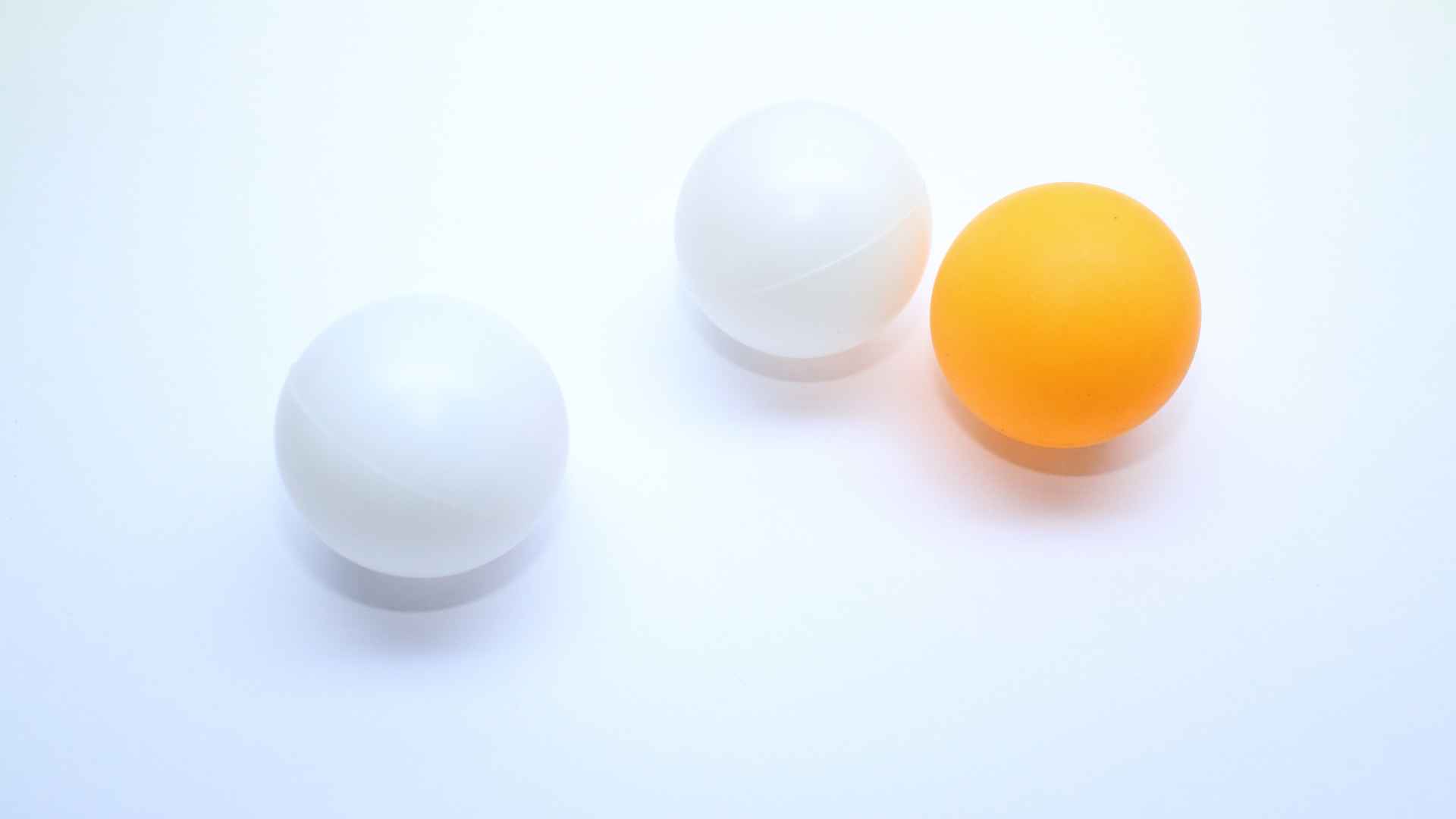 Ping pong balls used in an air pressure science experiment to demonstrate Bernoulli's principle