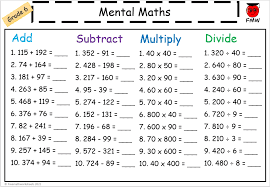 Grade 6 Mental Math Worksheets | Free ...
