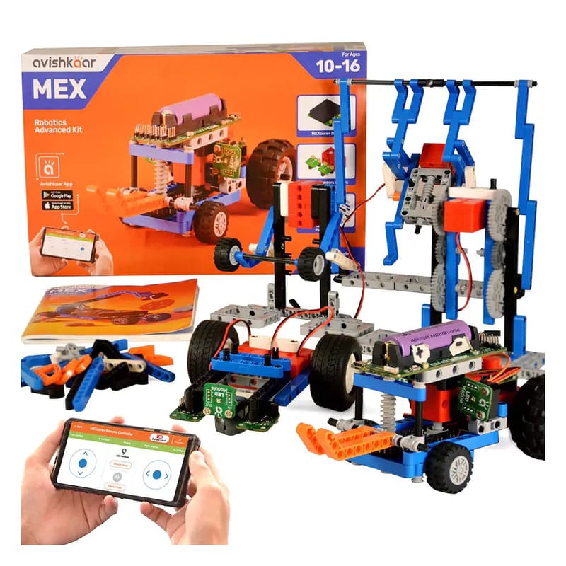 MEX Robotics Advanced Kit - Building & Construction Set for Kids - Learn Robotics & STEM skills - Best Learning & Educational Gift for Boys, Girls