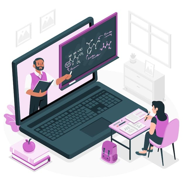 Online learning concept illustration