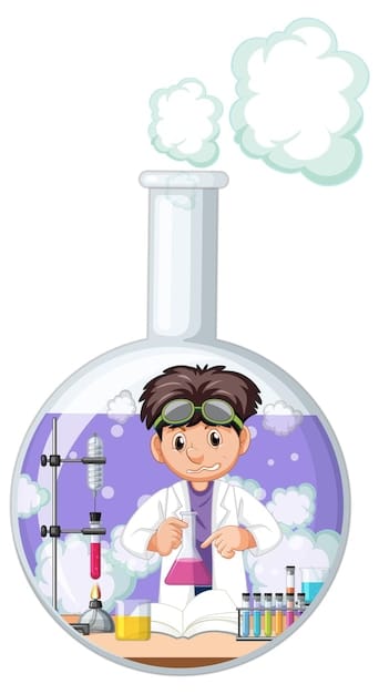 Free Vector a scientist experiment in the test tube