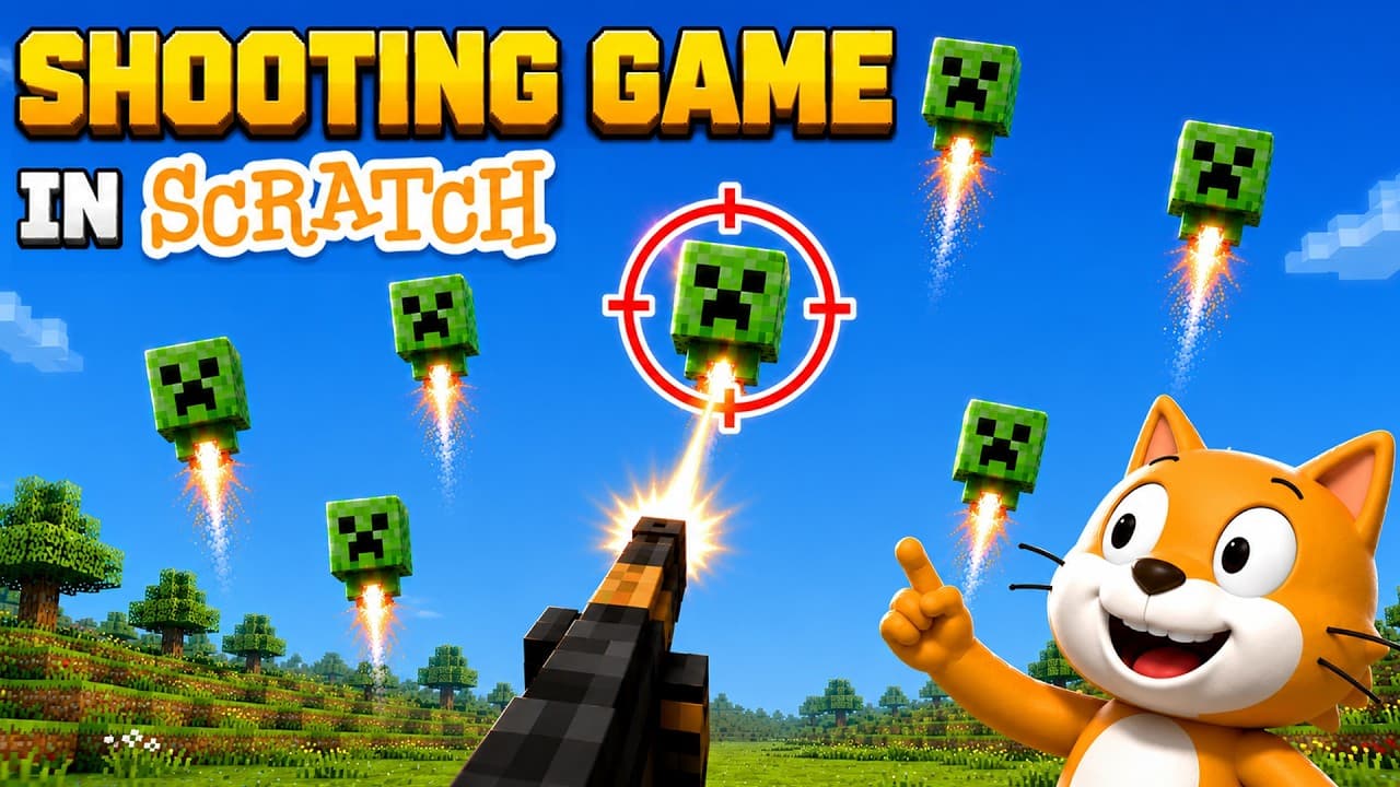 How to Make a Shooting Game in Scratch with 2 Sprites
