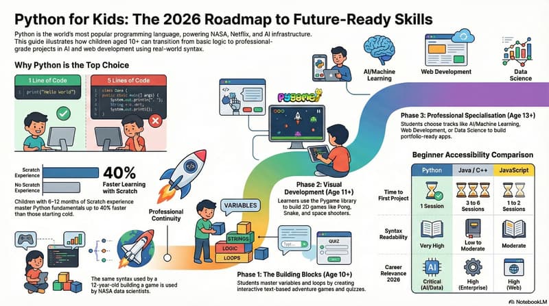 python for kids projects: child's Pygame game running in a browser window showing a space shooter game they built