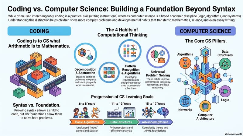 computer science for kids: children doing an unplugged algorithm activity, arranging cards into a sorted sequence