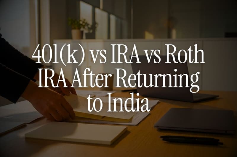 401(k) vs IRA vs Roth IRA After Returning to India