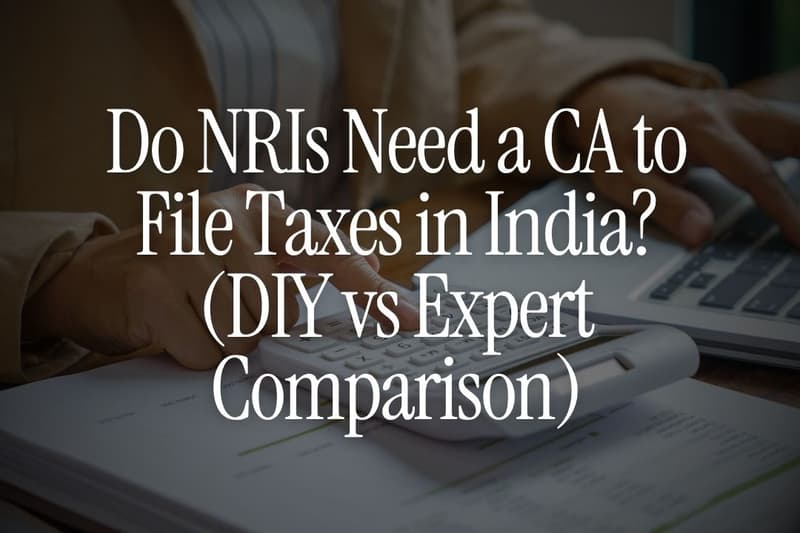 Do NRIs Need a CA to File Taxes in India? (DIY vs Expert Comparison)