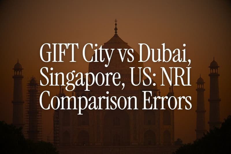 GIFT City vs Dubai, Singapore, US: NRI Comparison Errors