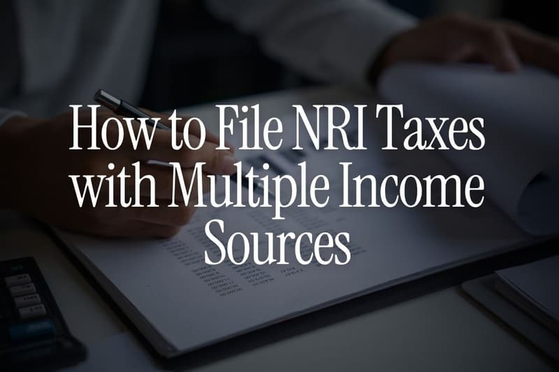 How to File NRI Taxes with Multiple Income Sources (Salary + Rent + Capital Gains)