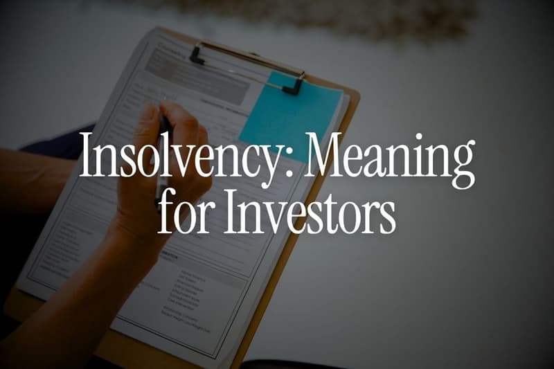 Insolvency: Meaning for Investors