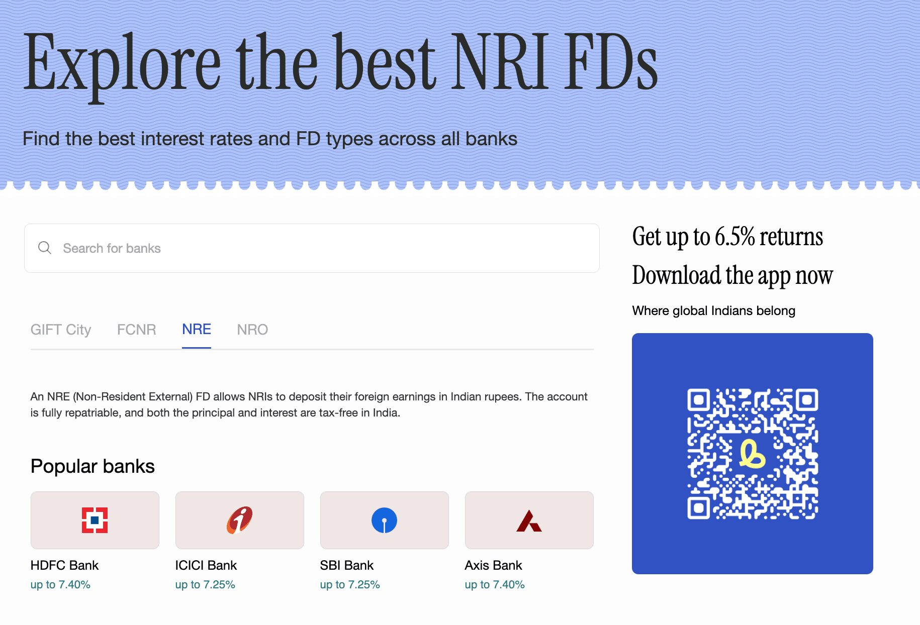 SBI NRI FD rates