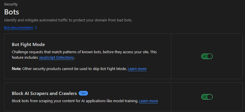 Cloudflare set up under attack mode