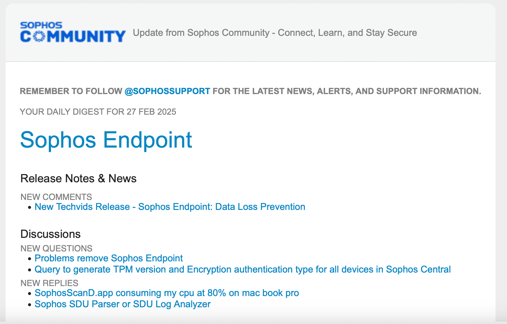 Sophos newsletter