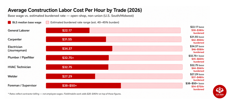 Average Construction Labor Cost | flexcrewusa.com