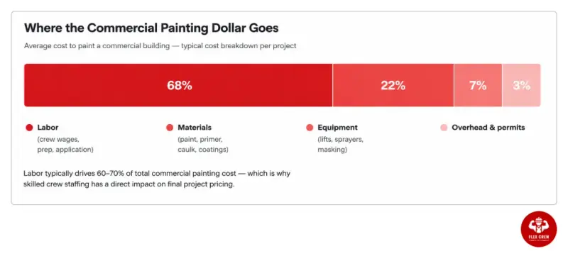 Average cost to paint a commercial building | flexcrewusa.com