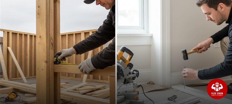 Framing vs Finish Carpenter Jobs | flexcrewusa.com