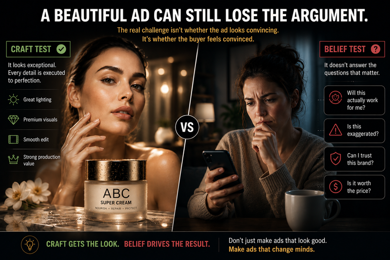 Why Great AI Ads Still Fail To Make People Care_Reasons why a beautiful ad still loses the argument