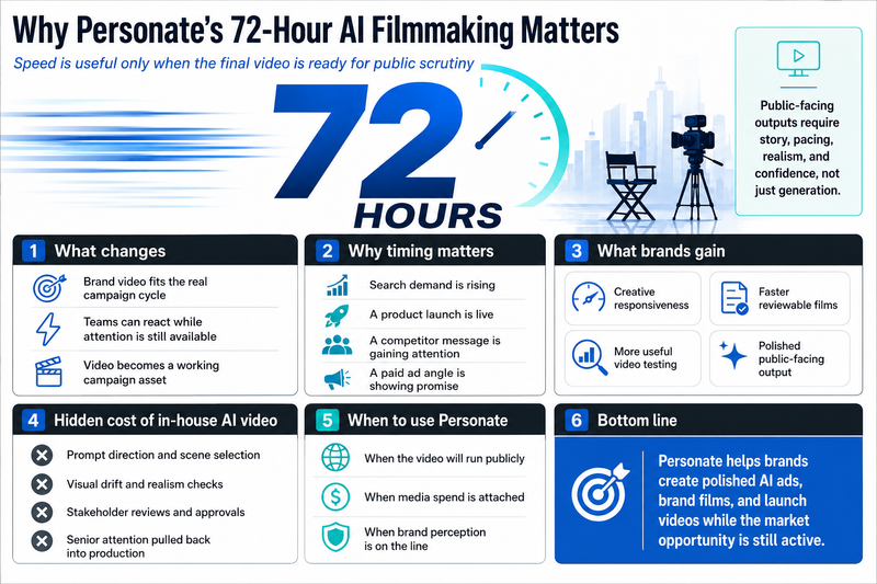 Why Personate's 72 hour AI Filmmaking Matters