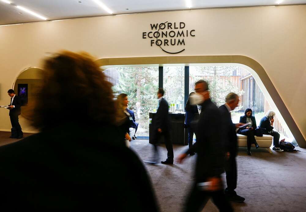 Economic outlook has ‘darkened’, business and government leaders warn in Davos