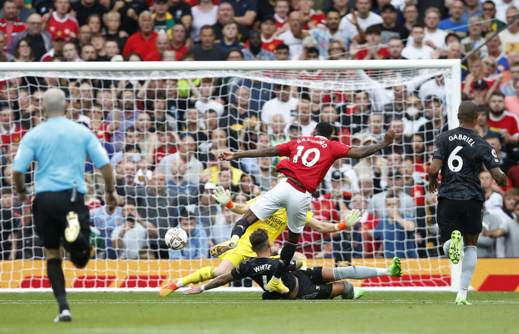 Soccer-Rashford, Antony score as Man United end Arsenal’s 100% start