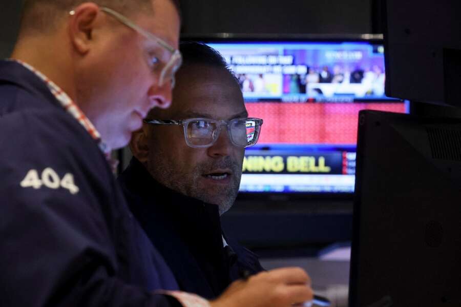 Stocks jump as Treasury yields ease and oil prices sell off